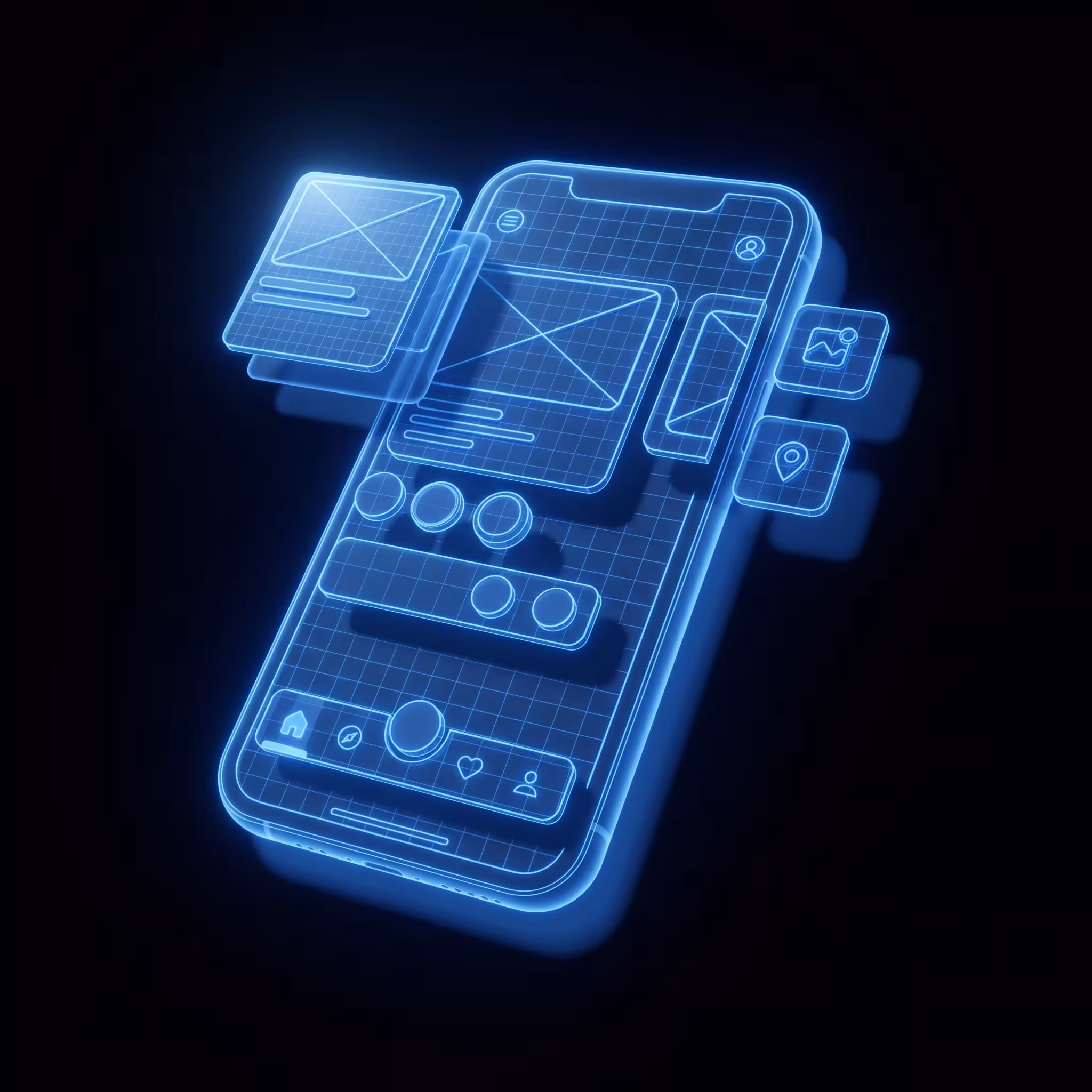 Futuristic UI/UX design preview